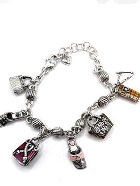 Brighton Summer Sandal, Purse and Sunglasses Charm Bracelet
